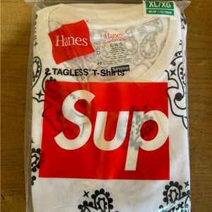 White Hanes Supersoft bandana t-shirt #bandanatshirt  two pack brand new in pack